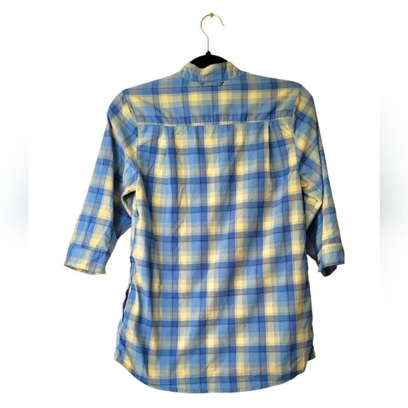 Helly Hansen Blue Plaid Button Front Shirt - Picture 2 of 5
